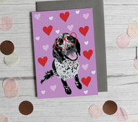 Love Spaniel Dog Greeting Card By Lorna Syson