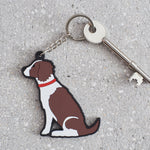 Liver & White Springer Spaniel Dog Keyring By Sweet William