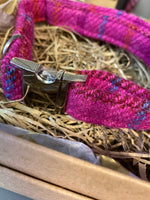 Harris Tweed Pink Dog Collar By Urban Tails