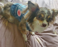 Distressed Denim Dog Vest By Doodle Couture