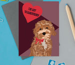 Be My Valentine Cockapoo Dog Greeting Card By Lorna Syson