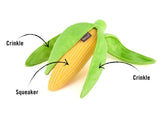 Corn Vegetable Plush Dog Toy by P.L.A.Y