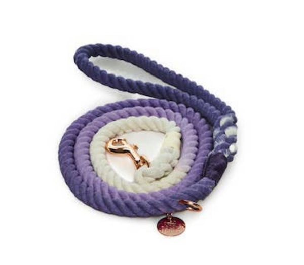 Pastel Ombré Purple Natural Rope Lead By Doodle Couture