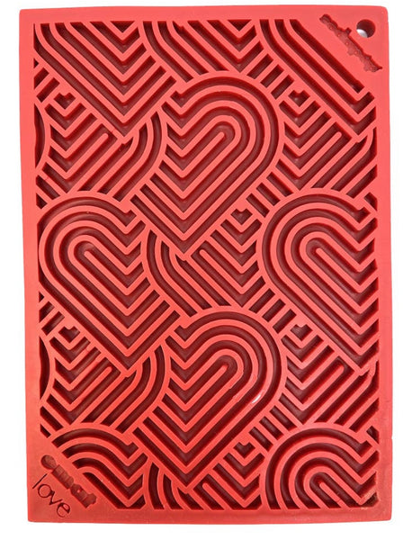 Heart Design Enrichment Small Lick Mat By SodaPup