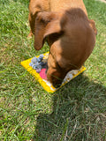 Yellow Honeycomb Design Enrichment Small Lick Mat By SodaPup