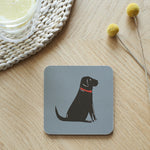 Black Lab Dog Coaster By Sweet William