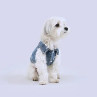 Distressed Denim Dog Vest By Doodle Couture