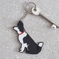 Border Collie Dog Keyring By Sweet William