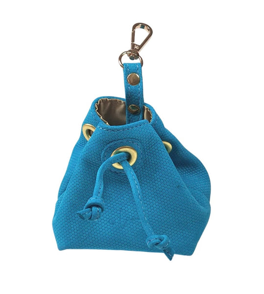 Luxury Blue Dog Treat Pouch Bag By The Luna Co