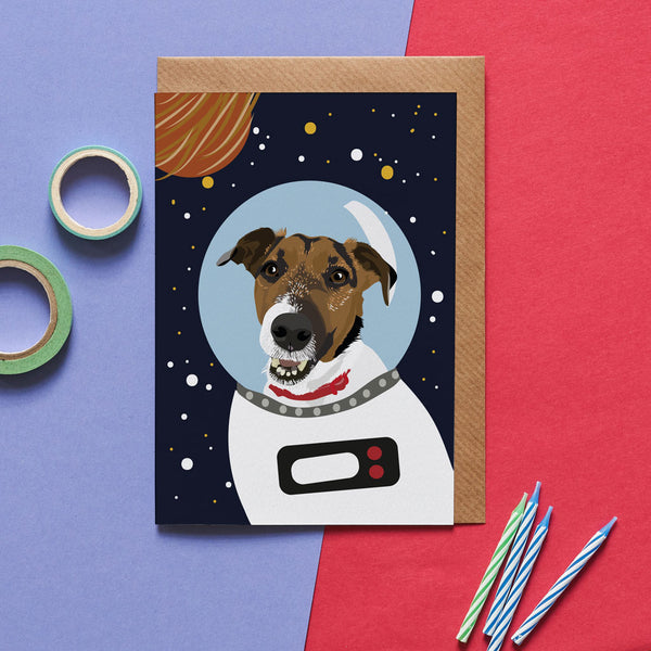 Jack Russel Dog Greeting Card By Lorna Syson