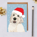 Christmas Cockapoo Dog Greeting Card By Lorna Syson