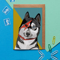 Husky Dog Greeting Card By Lorna Syson