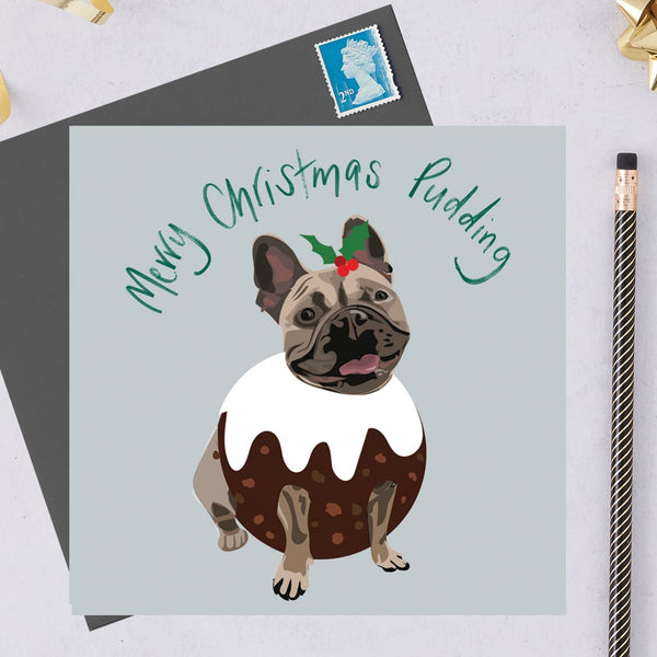 Christmas French Bulldog Dog Greeting Card By Lorna Syson