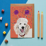 Poodle Dog Greeting Card By Lorna Syson
