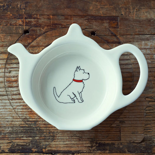 Westie Tea Bag Dish By Sweet William