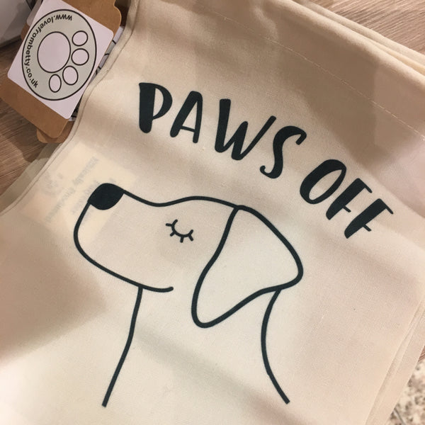Paws Off Dog Keepsake Bag By Hoobynoo
