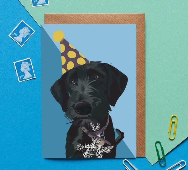 Terrier Dog Greeting Card By Lorna Syson