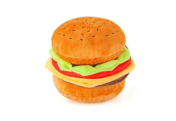 Rubber hamburger hotsell dog toy