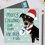 Christmas Jack Russel Dog Greeting Card By Lorna Syson